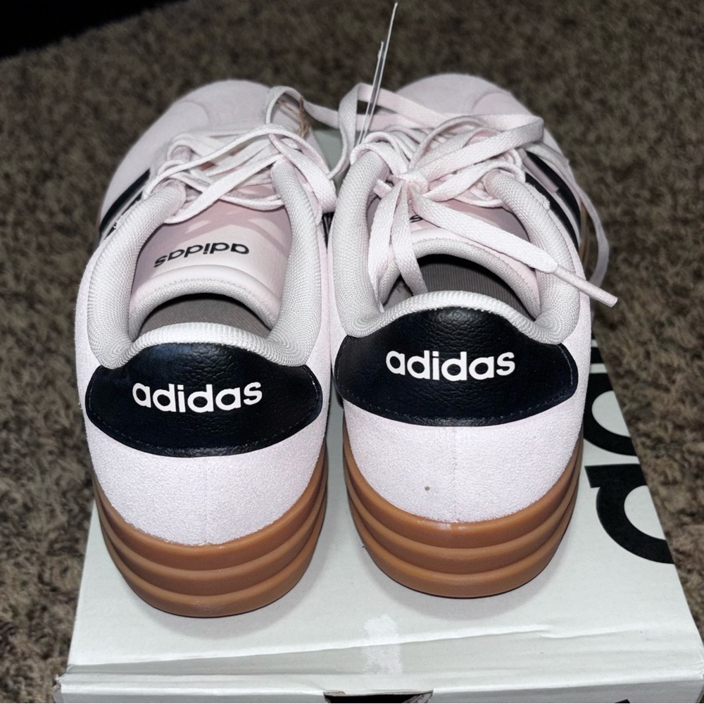 Adidas Women’s Pink Val Court Bold Sneakers Size 7 Platform Lift Shoes New - Picture 3 of 7